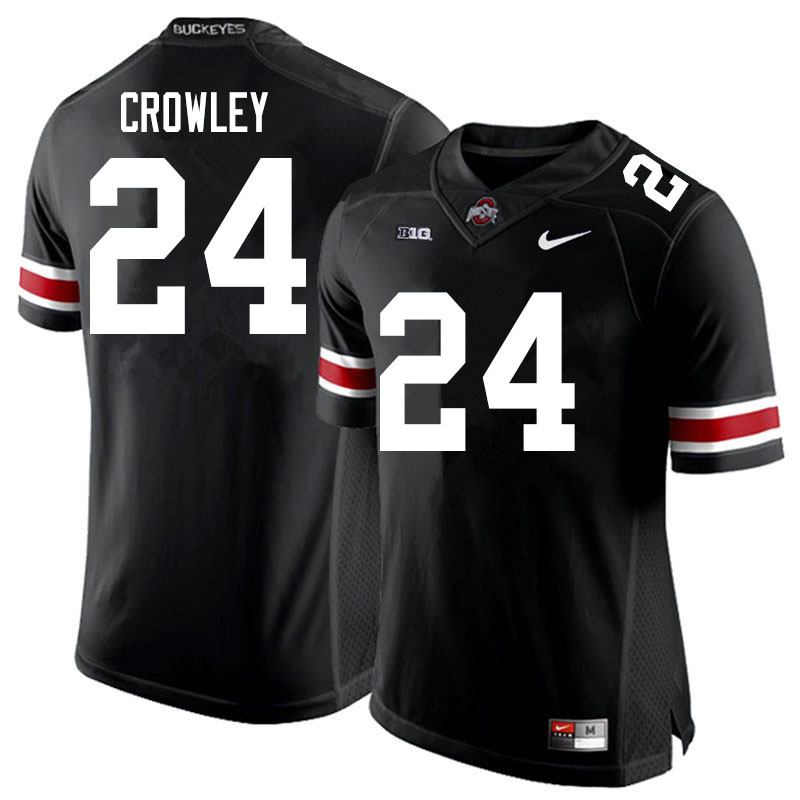 Ohio State Buckeyes #24 Marcus Crowley College Football Jerseys Sale-Black